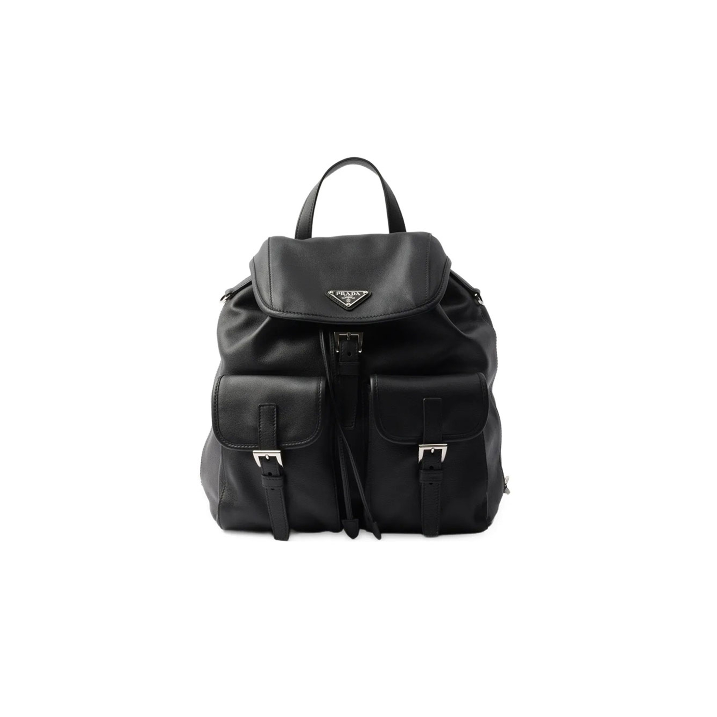 PRADA MEDIUM-SIZED LEATHER BACKPACK 2VZ110 (31*28*14cm)